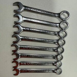 Vtg Craftsman 10pc Ignition Wrench Set SAE 13/64 to 7/16" USA